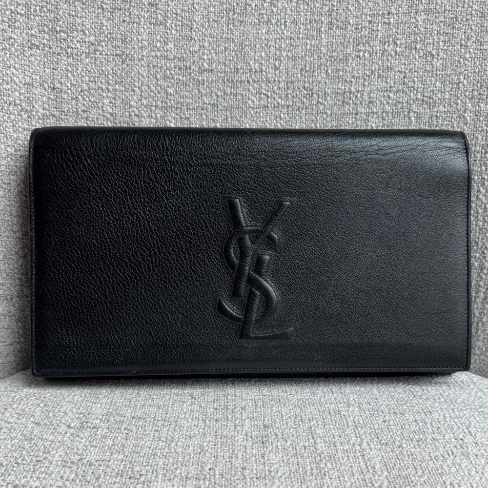 Saint Laurent Belle de Jour Clutch in Black Leather